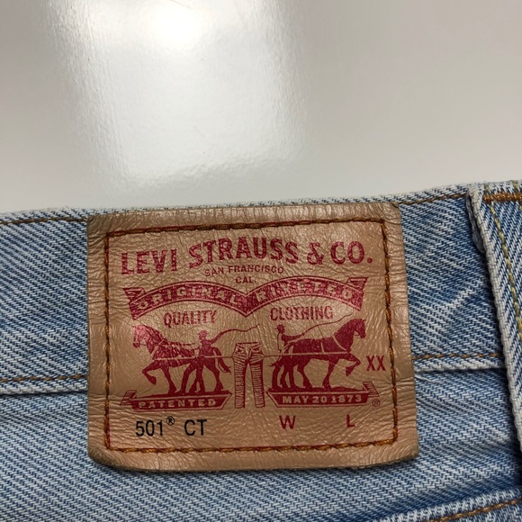 Levi’s 501 Cutoff Shorts Raw Hem Distressed Sz 32 - Picture 5 of 6